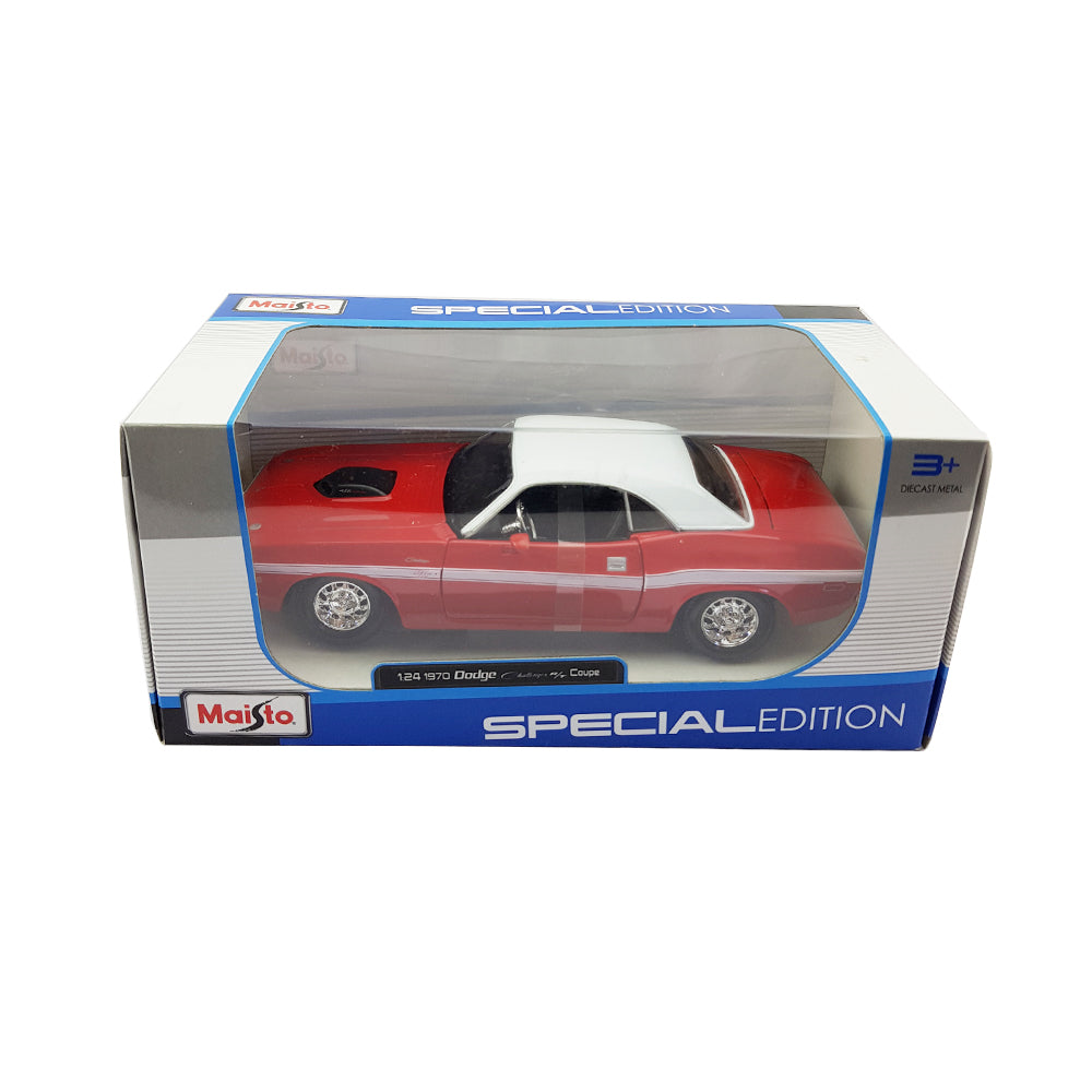 Maisto Licensed 1:24 Scale 1970 Dodge Challenger R/T Coupe Diecast Model Car Red