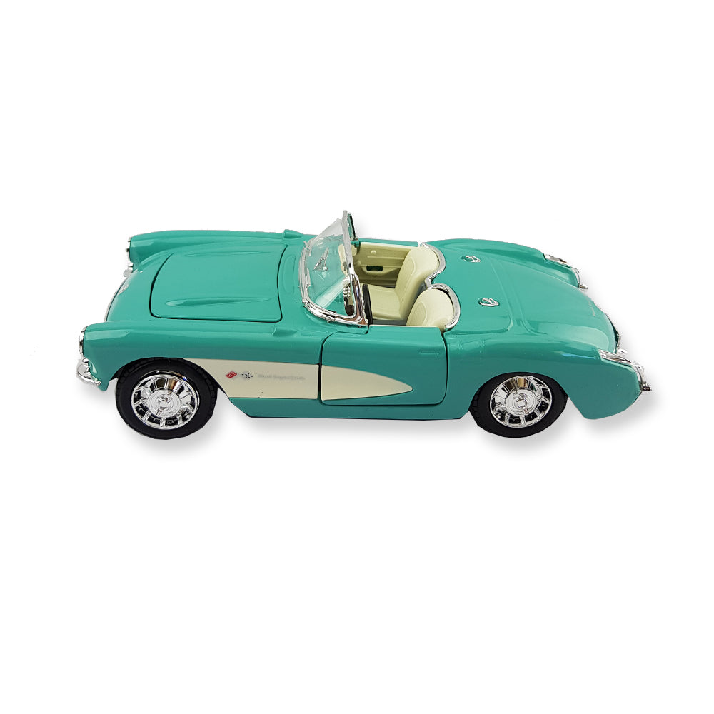 Maisto Licensed 1957 Chevrolet Corvette-Aqua Scale 1:24 Diecast Model Car Aqua