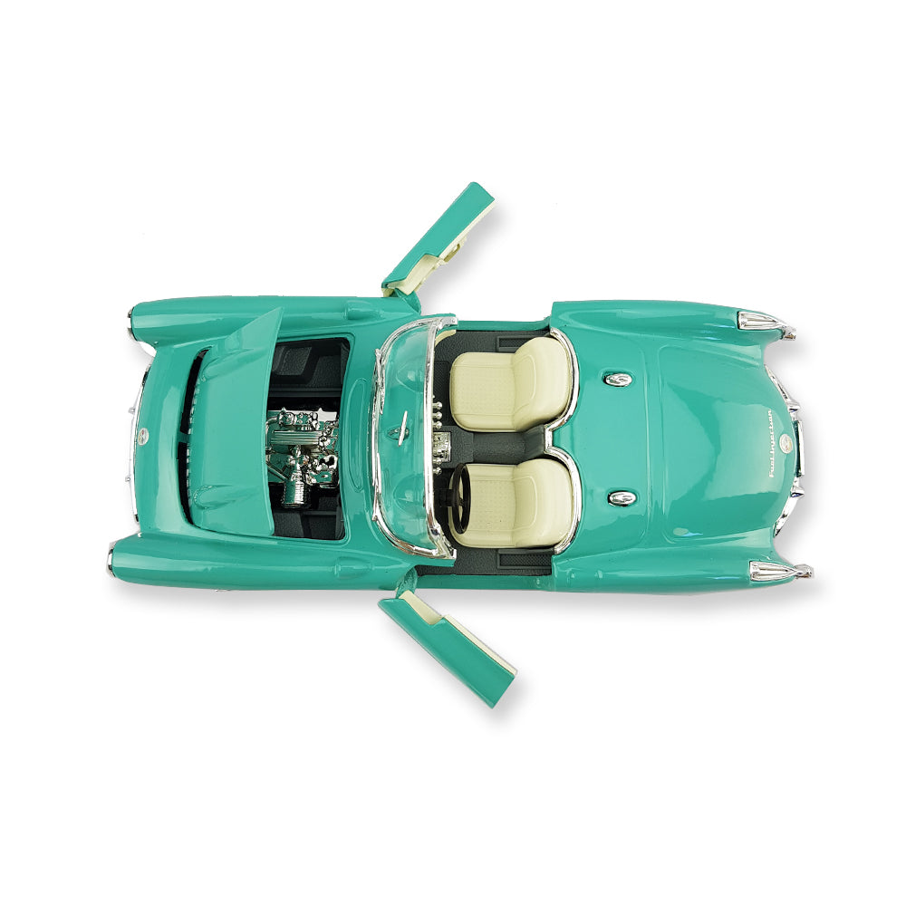 Maisto Licensed 1957 Chevrolet Corvette-Aqua Scale 1:24 Diecast Model Car Aqua