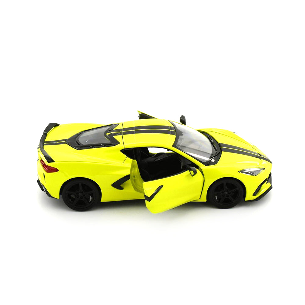 Maisto Licensed 1:24 Scale 2020 Chevrolet Corvette Stingray Coupe Diecast Model Car Yellow