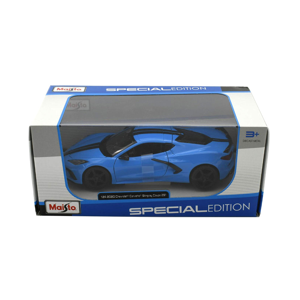 Maisto Licensed 1:24 Scale 2020 Chevrolet Corvette Stingray Coupe Diecast Model Car Blue