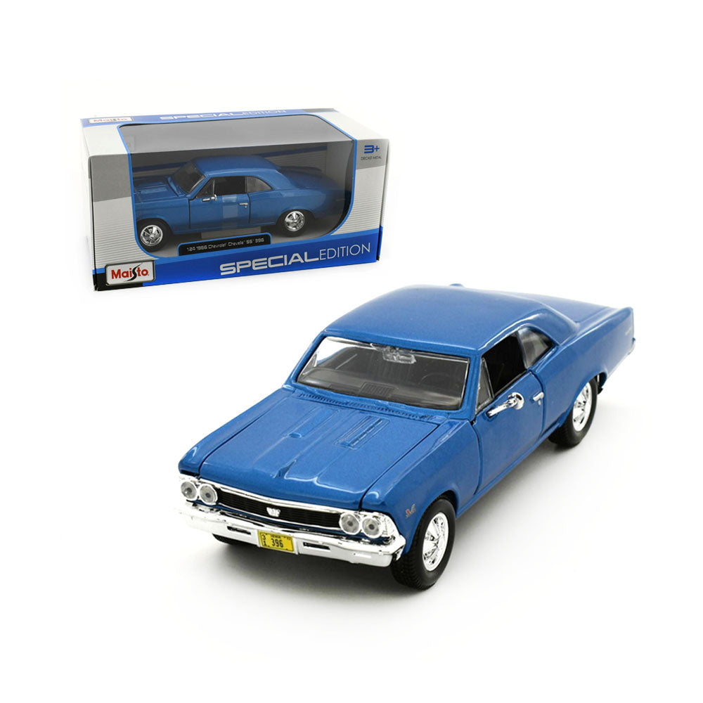 Maisto Licensed 1:24 Scale Diecast Model 1966 Chevrolet Chevelle SS 396 Blue Toy