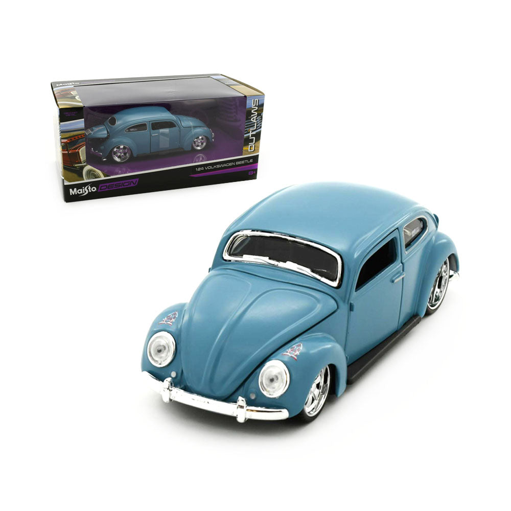 Maisto Licensed 1:24 Scale Outlaws Volkswagen Beetle Blue #31023