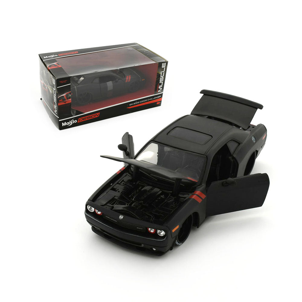 Maisto Licensed 1:24 Scale Modern Muscle 2008 Dodge Challenger Diecast Model Car Black