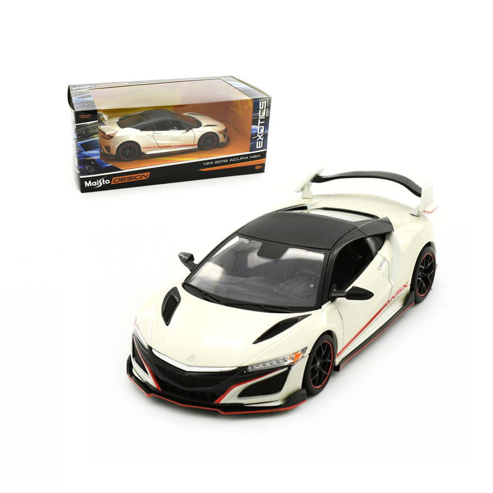 Maisto Licensed 1:24 ScaleDesign Exotics 2018 Accura (Honda) NSX White