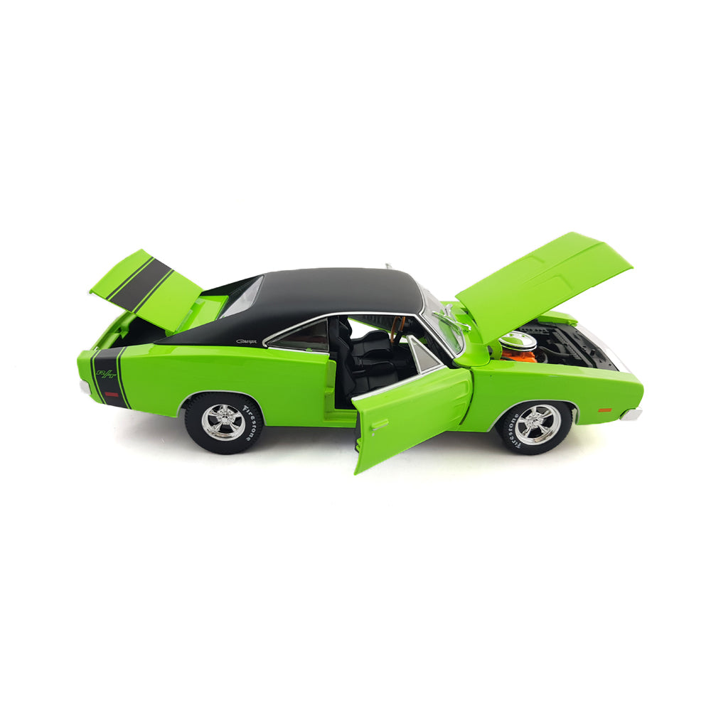 Maisto Licensed 1:18 Scale 1969 Dodge Charger R/T Diecast Model Car Green