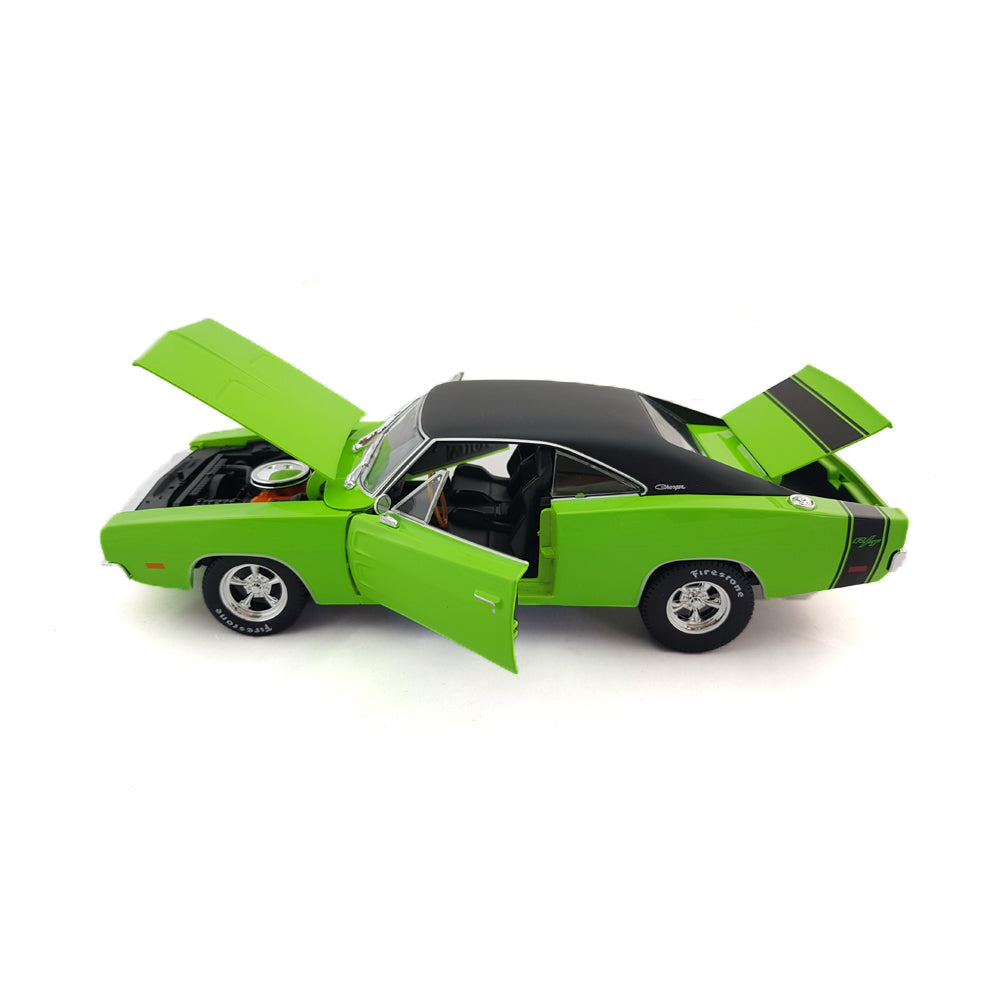 Maisto Licensed 1:18 Scale 1969 Dodge Charger R/T Diecast Model Car Green