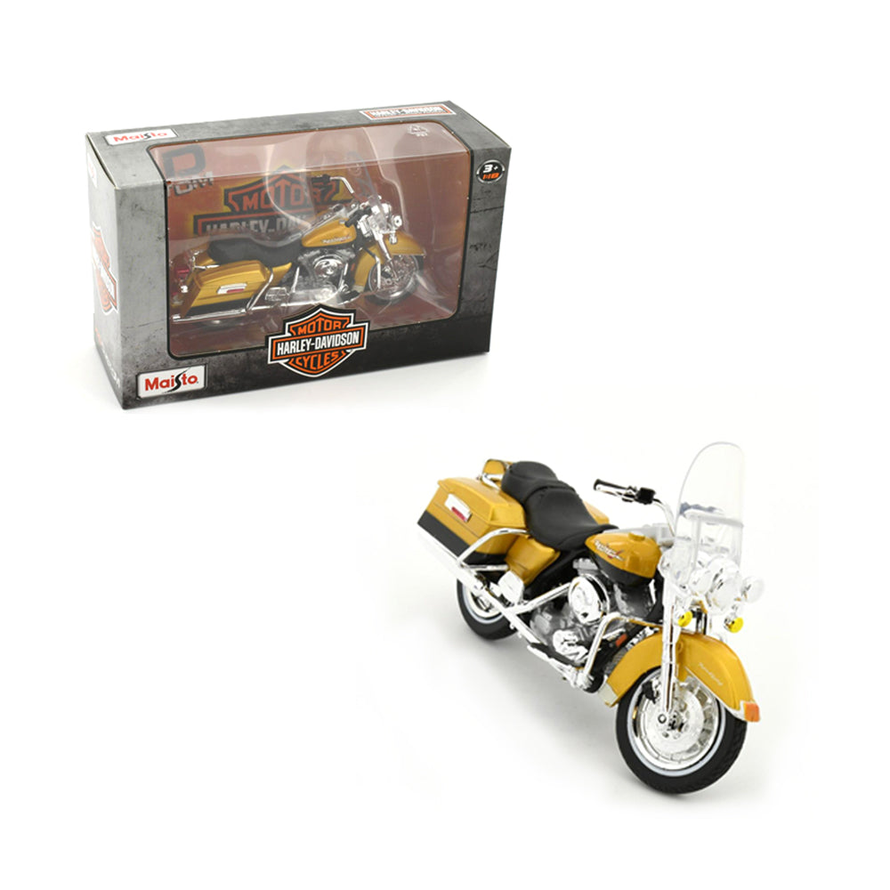 Maisto Licensed 1:18 Scale 1999 Harley-Davidson FLHR Road King Diecast Model Gold