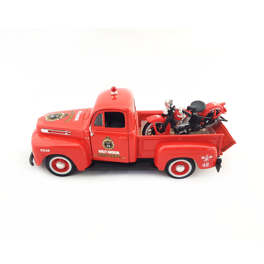 Maisto Licensed 1:24 Scale Harley Davidson 1948 Ford F 1 pick Up 36 Knucklehead Model Red