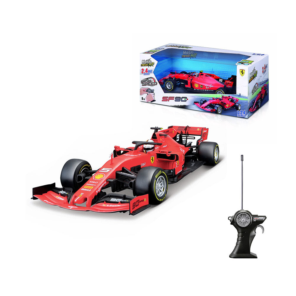 Maisto Tech Licensed 1:24 Scale 2.4Ghz Ferrari F1 SF 90 2019 Remote Control Car Red