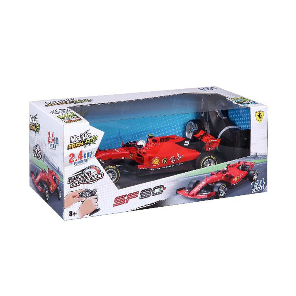 Maisto Tech Licensed 1:24 Scale 2.4Ghz Ferrari F1 SF 90 2019 Remote Control Car Red