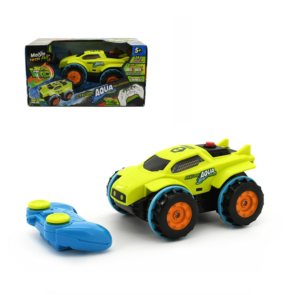 Maisto Cyklone Aqua Tread Amphibious Vehicle 2.4Ghz Green 35m Control Range