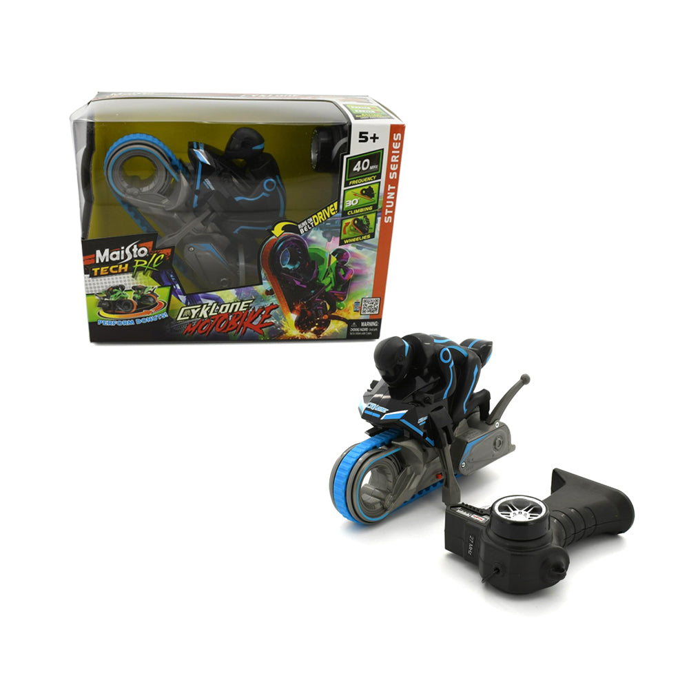 Maisto Tech Licensed Stunt Series Model Toy RC Cyklone Motorbike Drifter Blue
