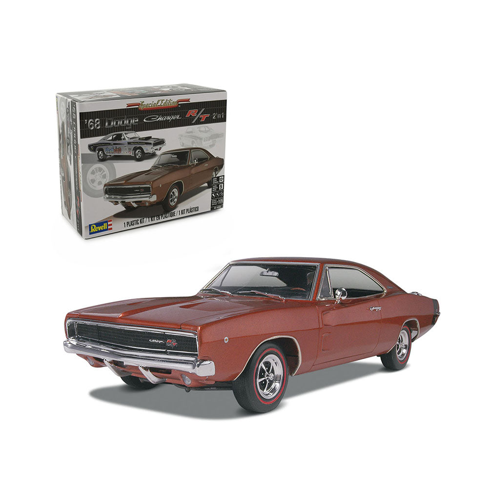 Revell 1:25 Scale 1968 Dodge Charger R/T Muscle Car Vintage Drag Racer Maroon