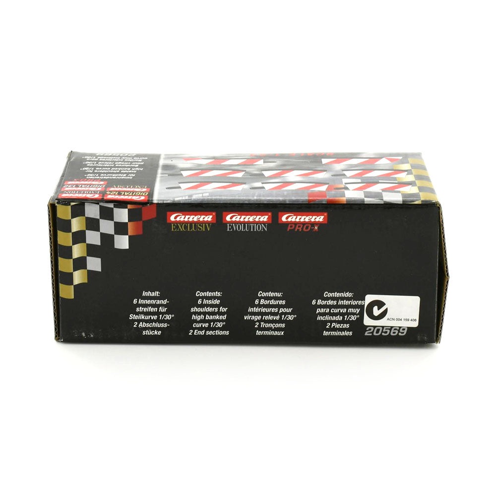 Carrera Car Evolution/Digital 1:24 Inside Shoulder For High Bank Curve 1/30° 8 pce