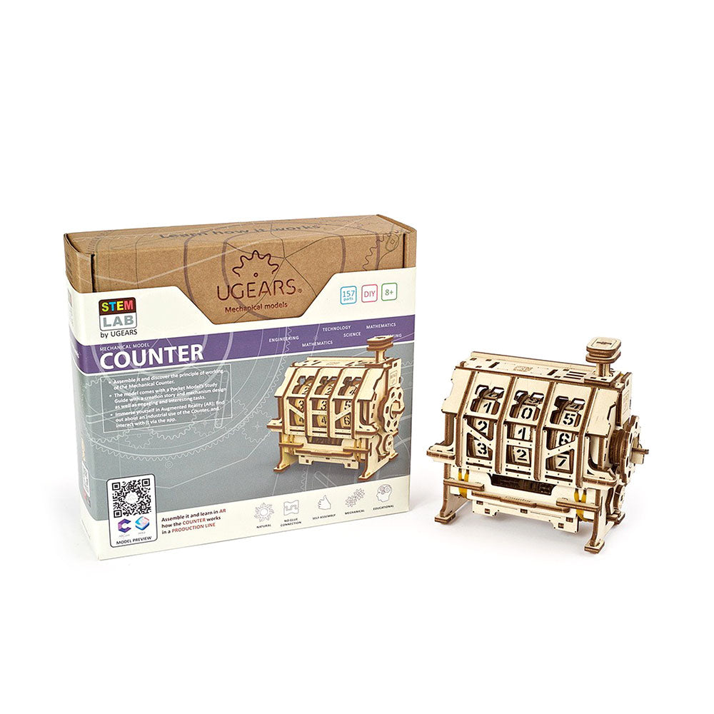 Ukraine Made UGears Stem Lab Counter Wooden Mechanical Model Kit 3D Puzzle DIY