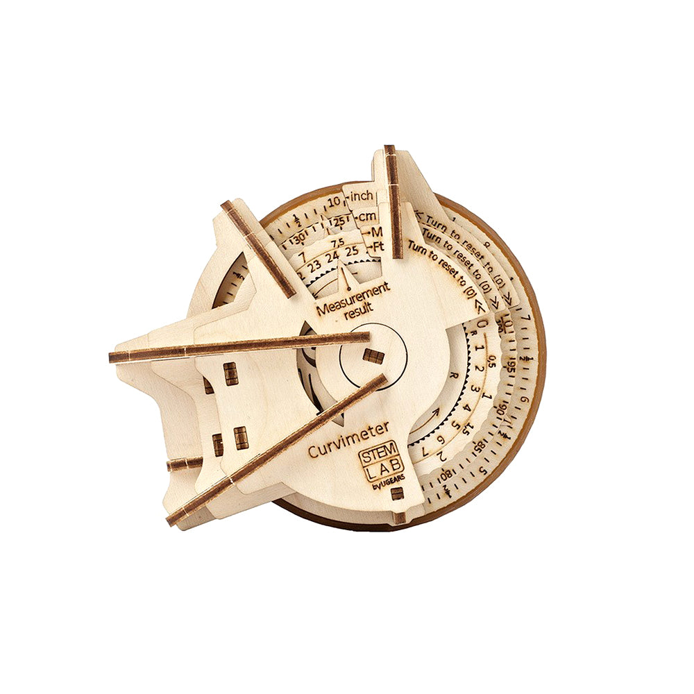 Made in Ukraine UGears 60138 Curvimeter Wooden Mechanical 3D Puzzle Model Kit