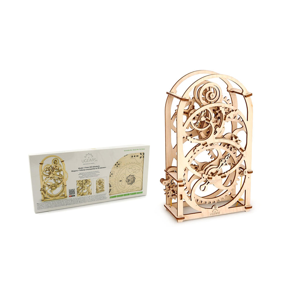 Made in Ukraine UGears 20 Minutes Timer Mechanical 3D Puzzle DIY Model Kit