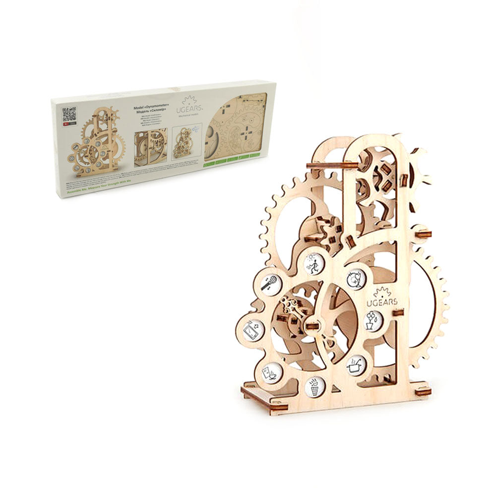 Made in Ukraine UGears Dynamometer Wooden Mechanical 3D Puzzle DIY Model Kit