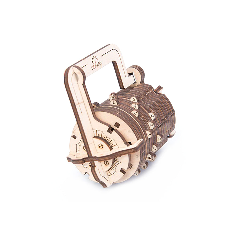 Made in Ukraine UGears Combination Lock Mechanical 3D Puzzle DIY Model Kit