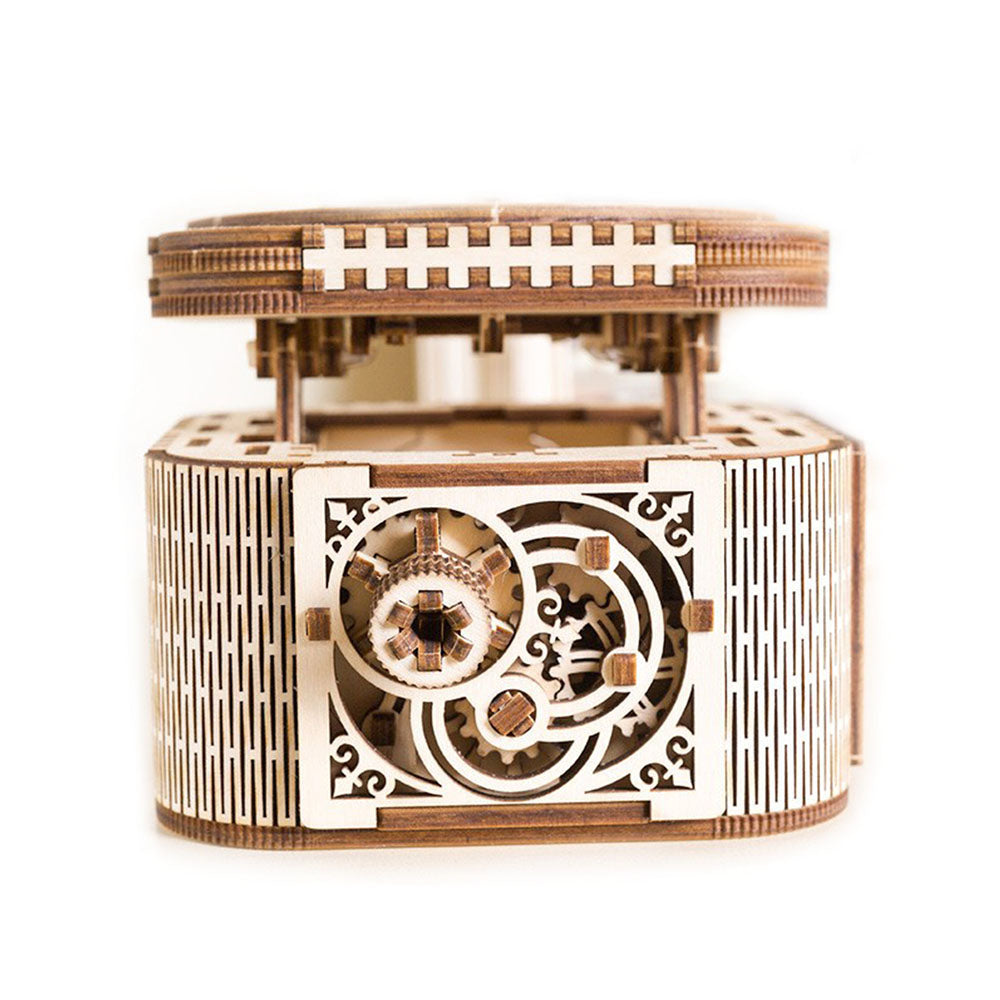 Made in Ukraine UGears Treasure Box Wooden Building 3D Puzzle Model Plywood