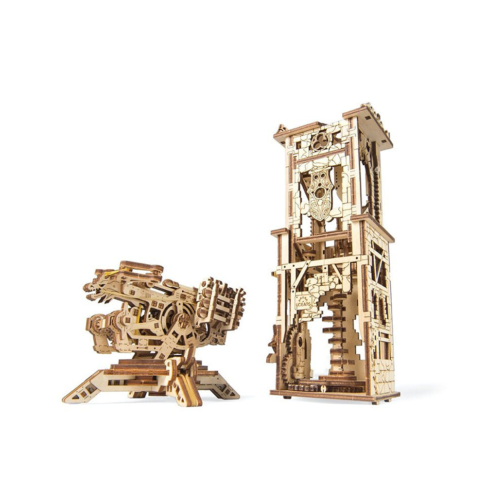 Made in Ukraine UGears Arcuballista Tower Wooden 3D Puzzle DIY Model Kit