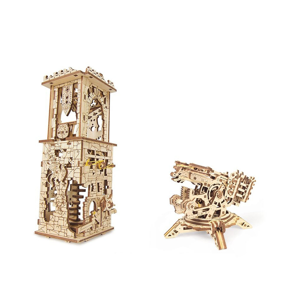 Made in Ukraine UGears Arcuballista Tower Wooden 3D Puzzle DIY Model Kit