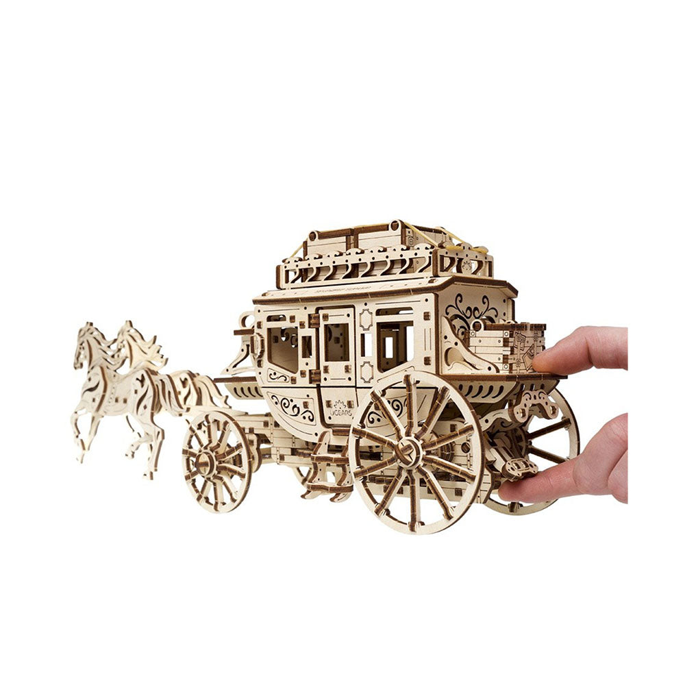 Made in Ukraine UGears Stagecoach 3D Puzzle Mechanical Wooden Model Kit