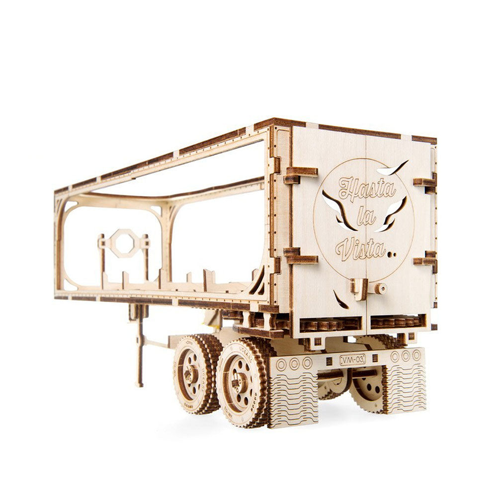 Ukraine Made UGears Wooden Mechanical DIY Trailer For Heavy Boy Truck Model Kit
