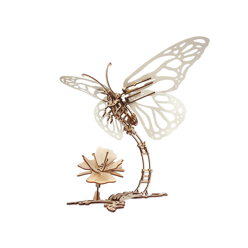 Made in Ukraine UGears 70044 Butterfly Wooden Mechanical 3D Puzzle DIY Model Kit