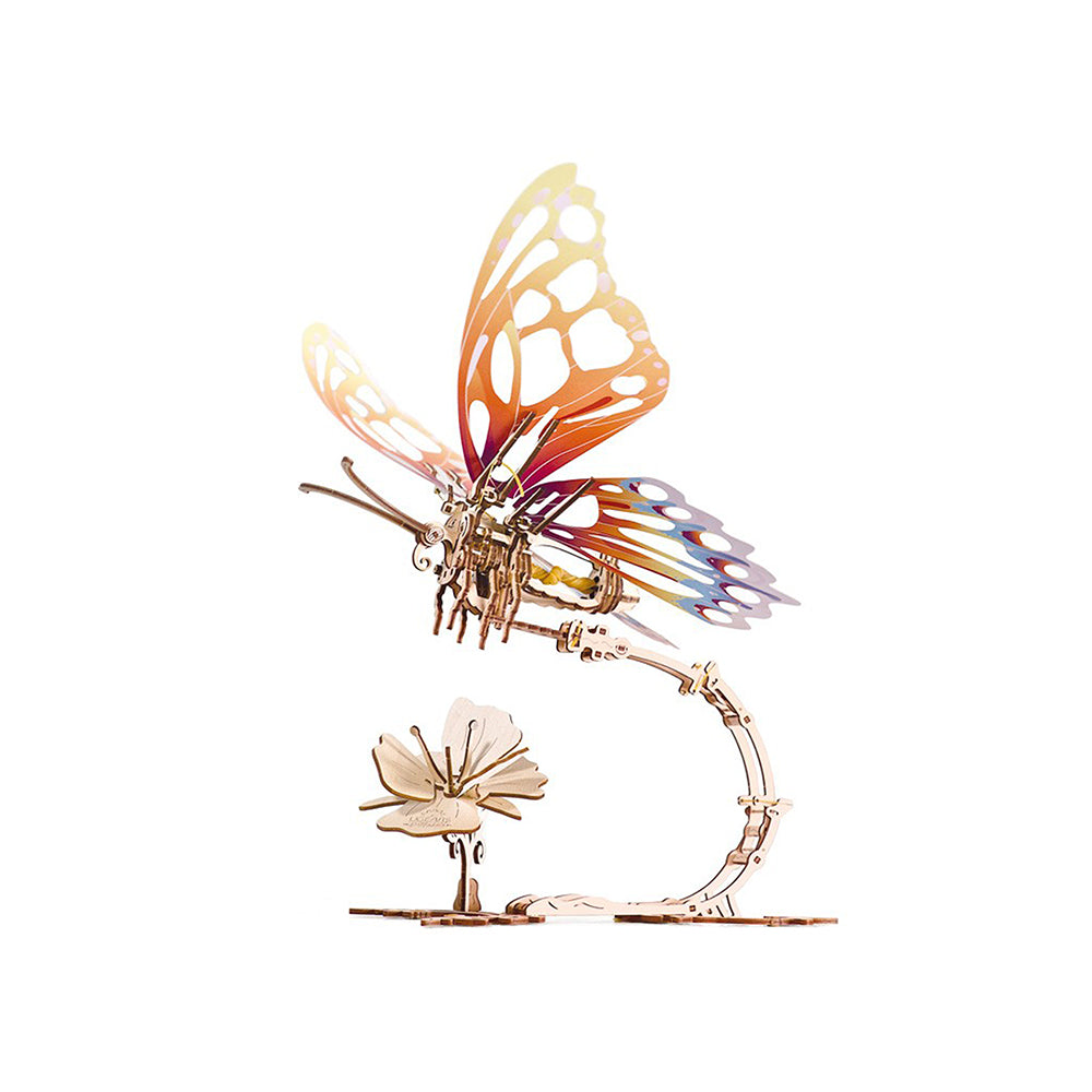 Made in Ukraine UGears 70044 Butterfly Wooden Mechanical 3D Puzzle DIY Model Kit