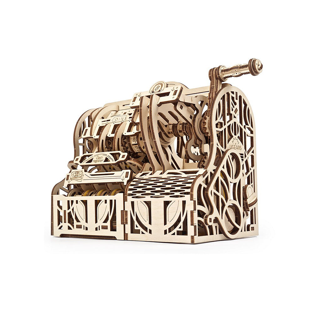 Made in Ukraine UGears 70136 Cash Register Wooden Mechanical 3D Puzzle Kit