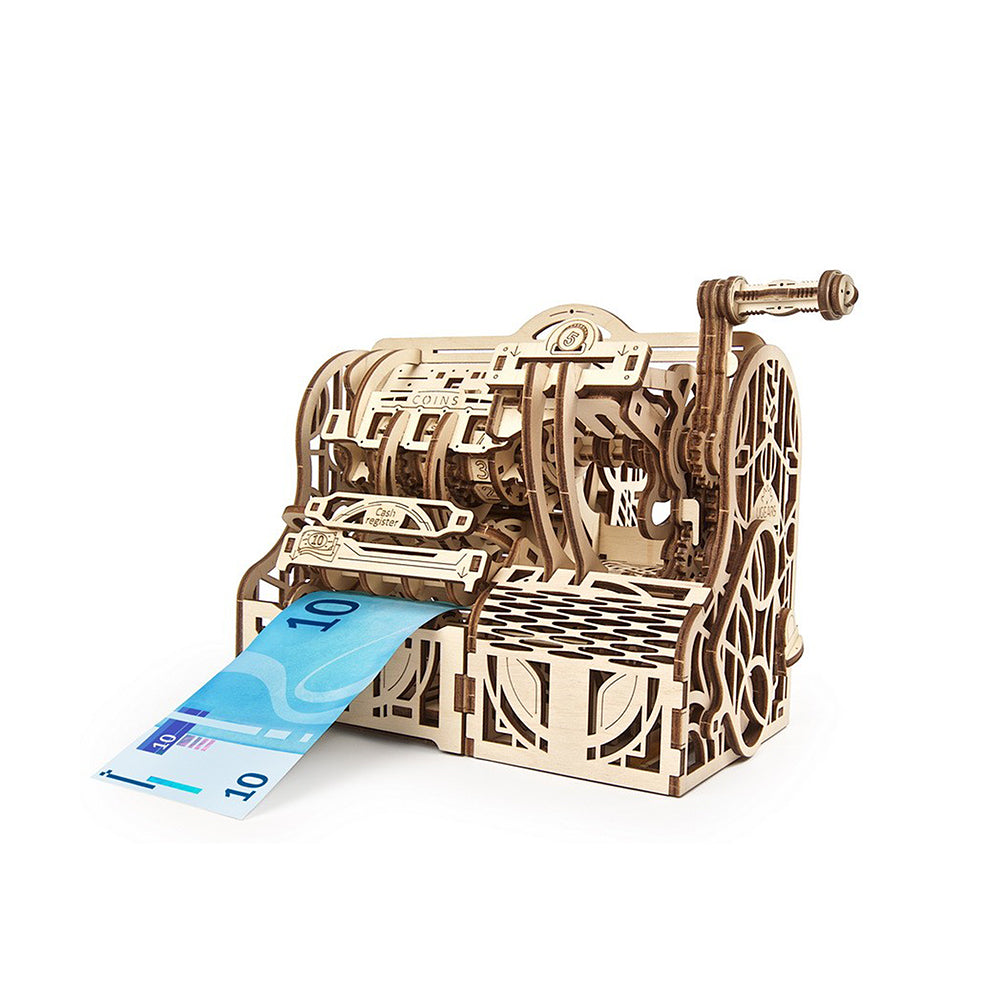Made in Ukraine UGears 70136 Cash Register Wooden Mechanical 3D Puzzle Kit