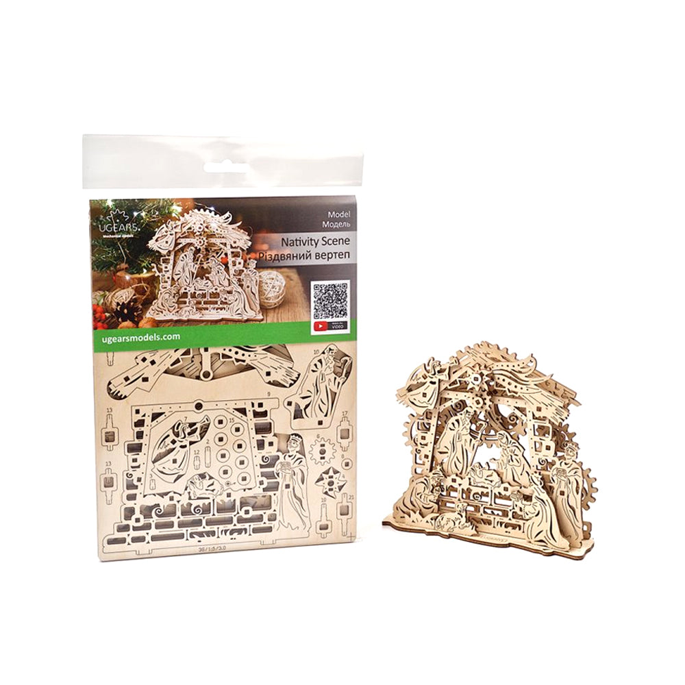 Ukraine Made UGears Nativity Scene Construction Set Wooden Mechanical Puzzle Kit
