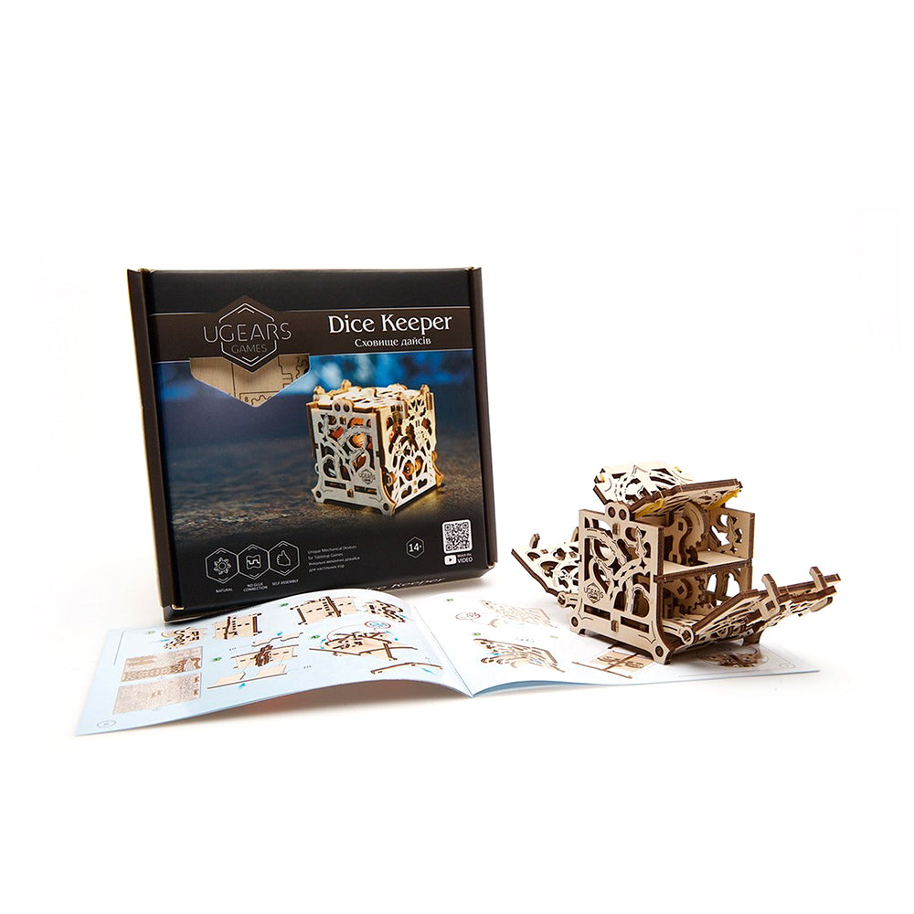 Made in Ukraine UGears Dice Keeper Device Kit For Tabletop Wooden Puzzle Model