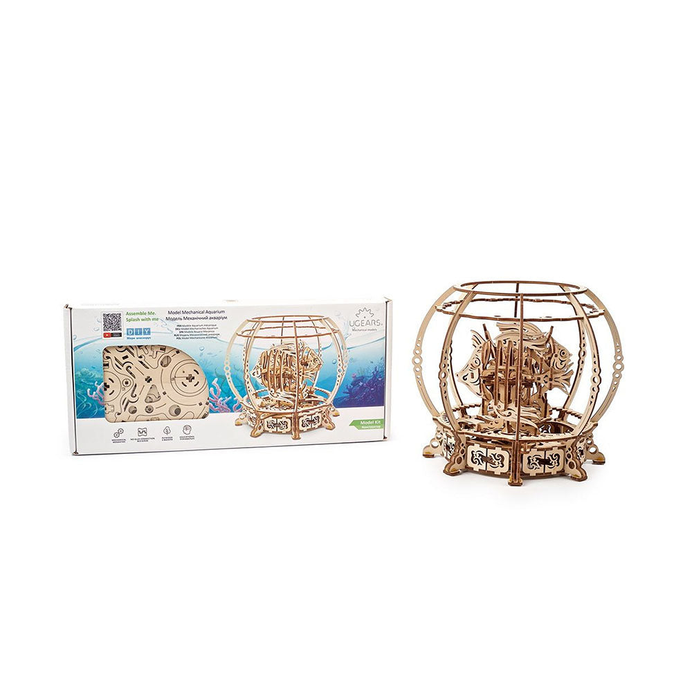 Made in Ukraine UGears Aquarium Wooden Mechanical Model Kit 3D Puzzle DIY