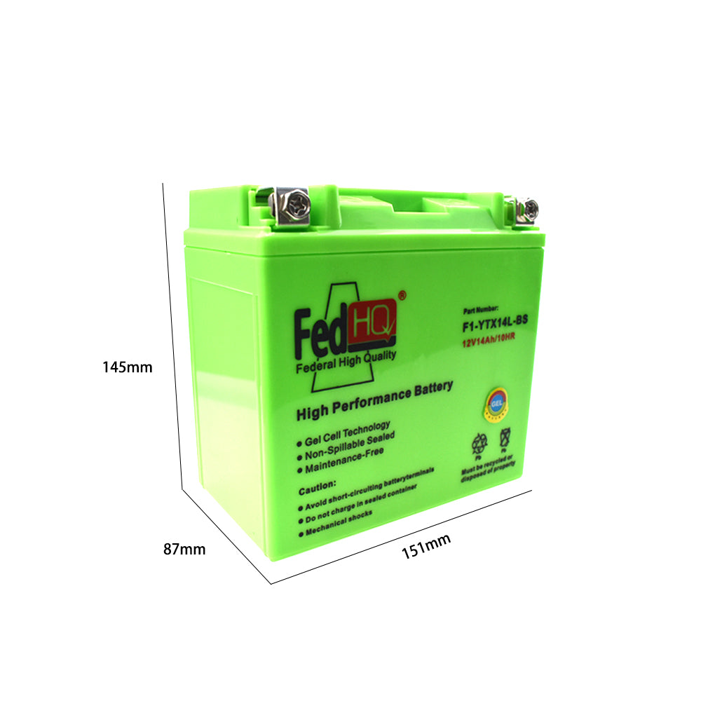 YTX14L-BS Motorcyle GEL Battery For Harley-Davidson Street 500 750 XR1200X