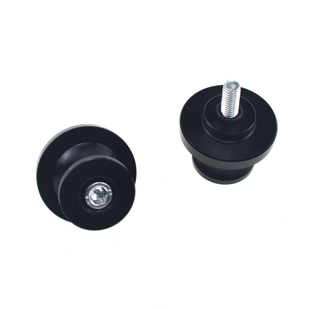 Black M10 Swingarm Sliders Spools For Kawasaki Ninja 250R EX250 KTM 690 Enduro Yamaha TZR250