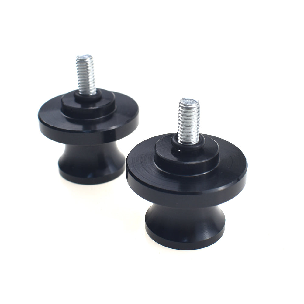 Black M10 Swingarm Sliders Spools For Kawasaki Ninja 250R EX250 KTM 690 Enduro Yamaha TZR250