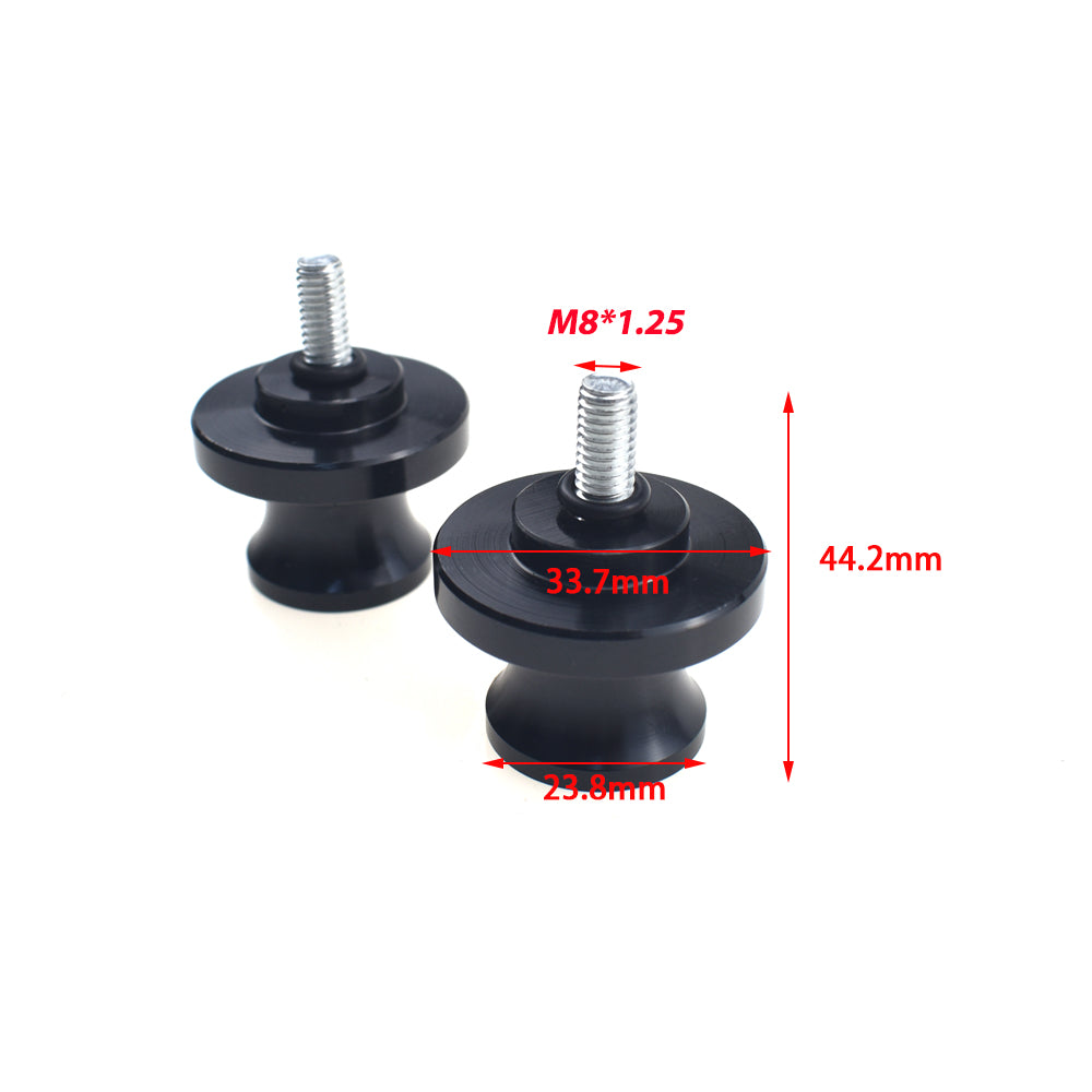 Black M8 Motorcycle 8mm Swingarm Sliders Spools For BMW F800R Honda CBR1000RR Kawasaki Z800 Suzuki GSR750 Triumph Street Triple/R