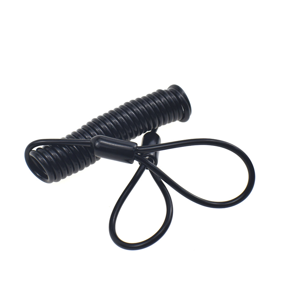 1.5m Long Motorcycle Disc Lock Black Warning Reminder Cable Security Scooter