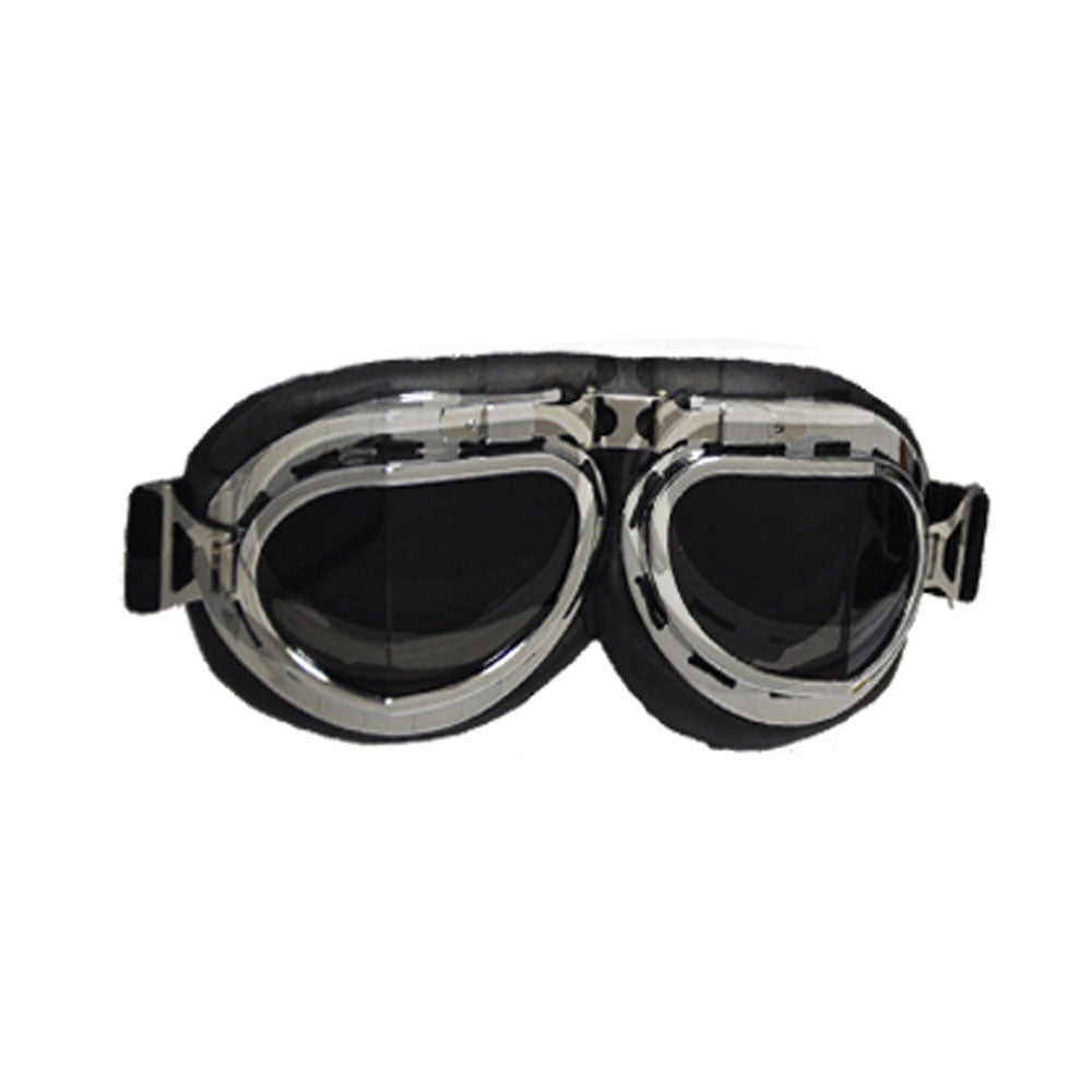 Motorcycle Helmet Goggles Copper Frame Glasses Dustproof Anti-UV-Coffe