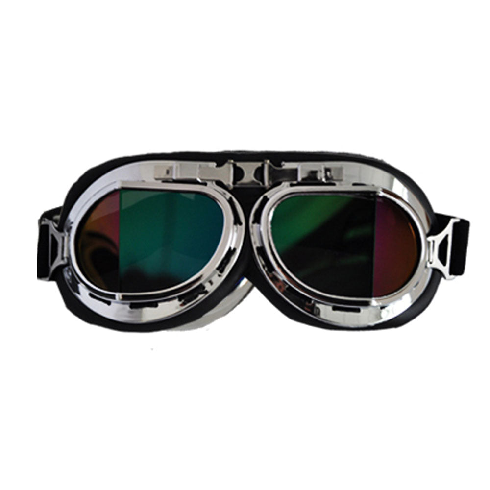 Motorcycle Helmet Goggles Copper Frame Glasses Dustproof Anti-UV