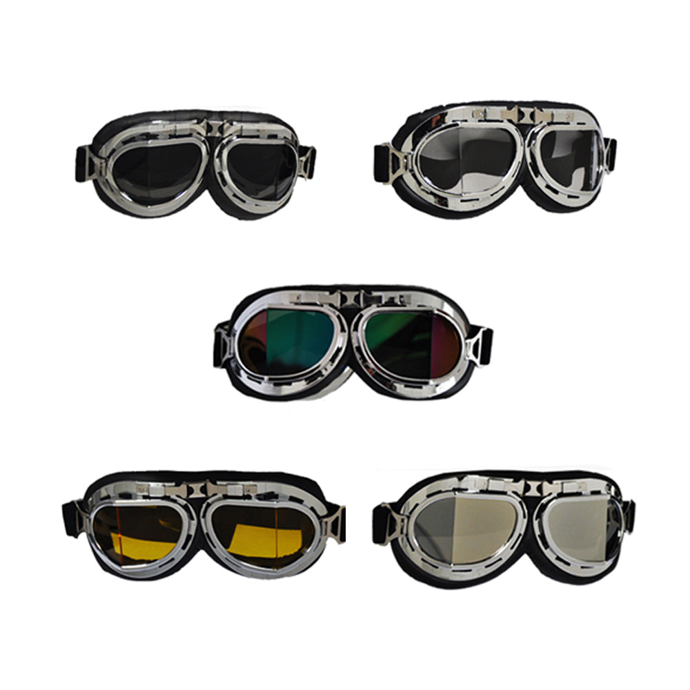 Motorcycle Helmet Goggles Copper Frame Glasses Dustproof Anti-UV