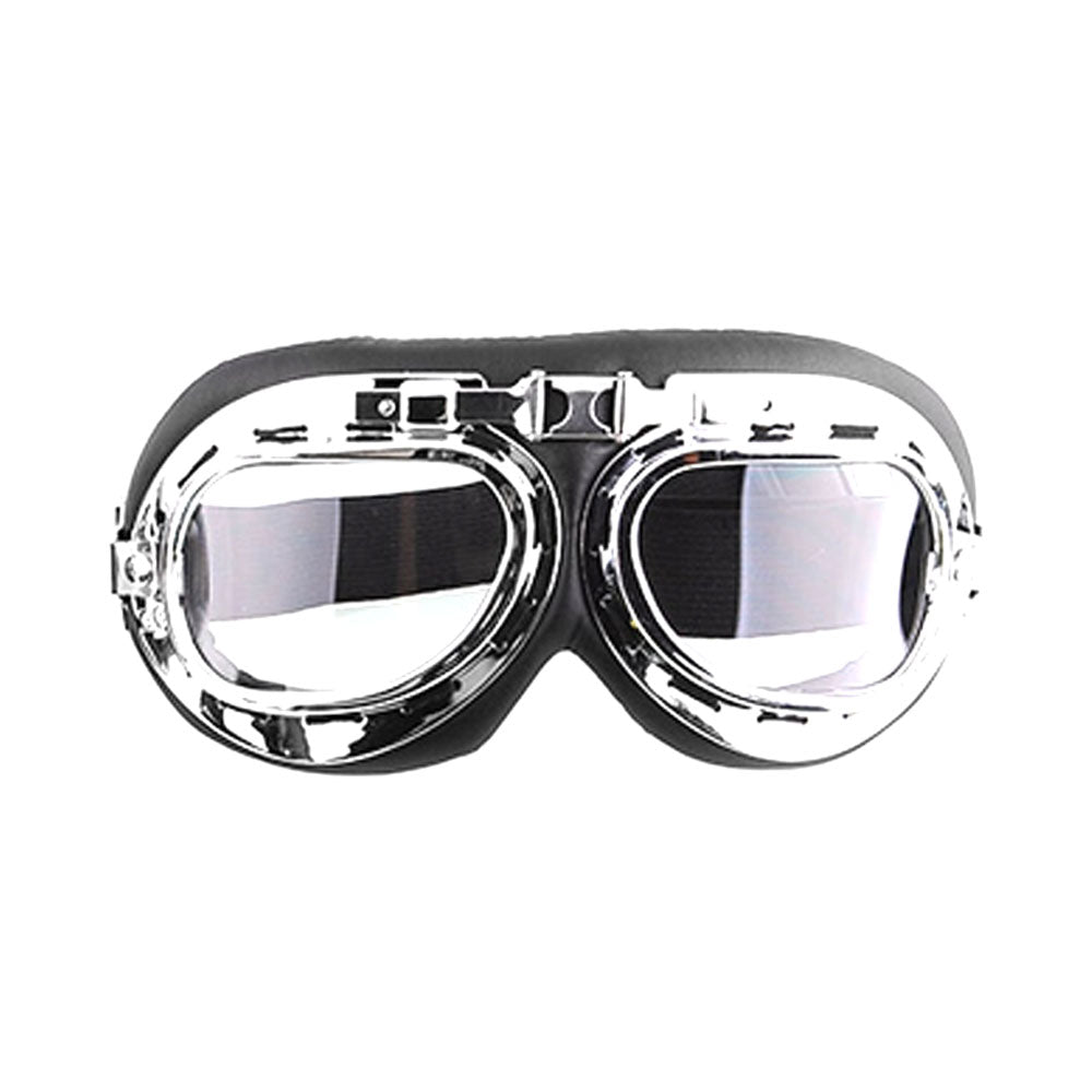 New Anti-UV Safety Motorcycle Scooter Pilot Goggles Helmet Glasses Clear Lens
