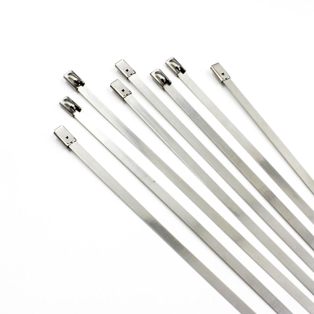 10 Pcs Top Quality Stainless Steel Metal Cable Ties Tie Zip Wrap Exhaust Strap