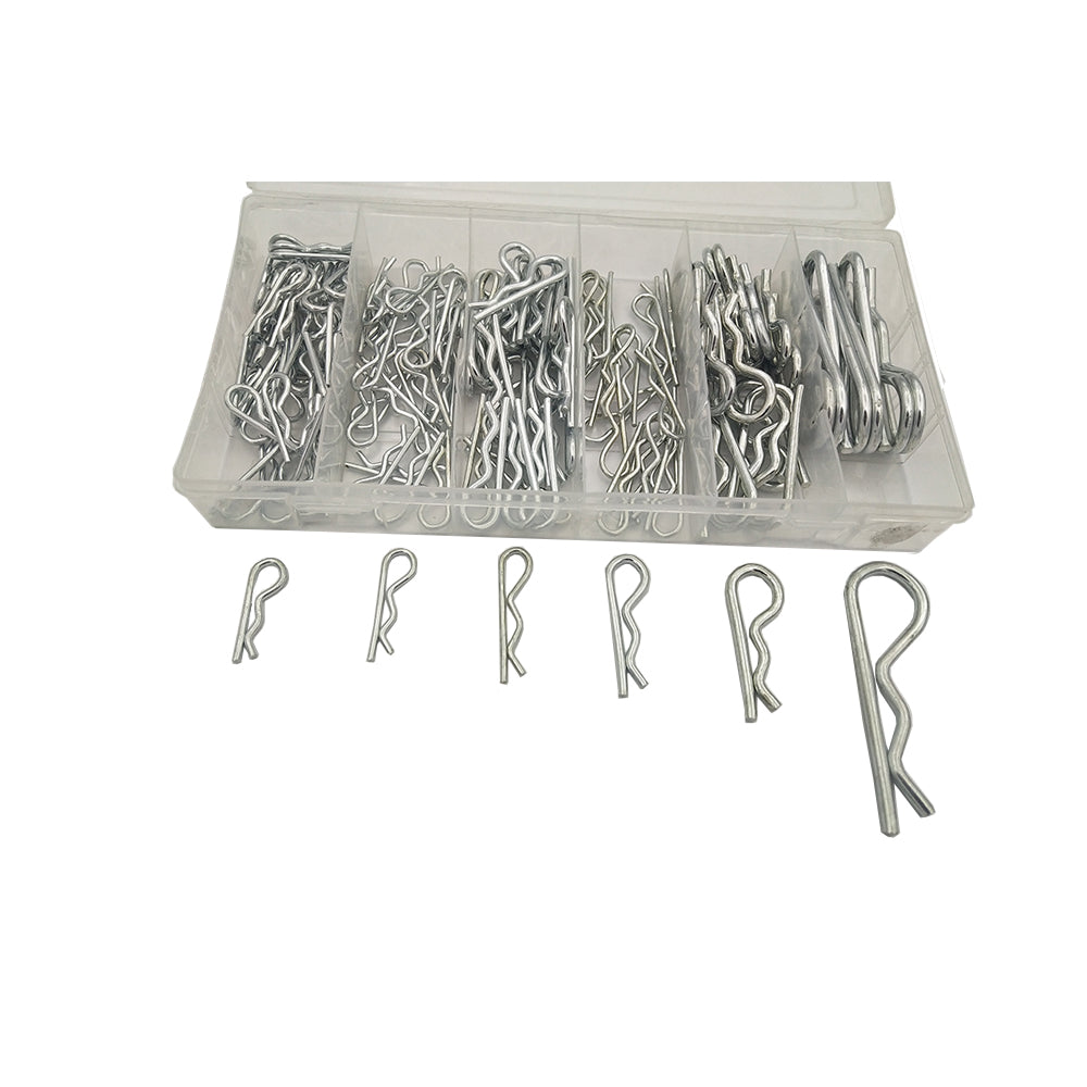 150 Hitch R-Keys Pins Clip Assortment Kit Trolley Tractor Trailer Lock Cotter