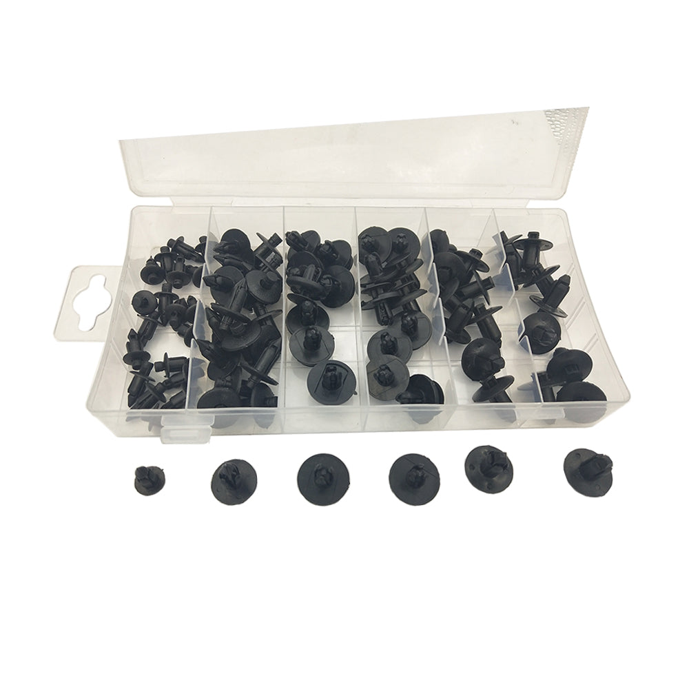 Motorcycle Dirt ATV Bike Nylon Rivet Push Pin Kit 80 Piece M6 M7 M8 Bolt Fairing