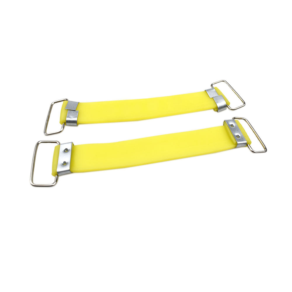 2 Pcs Motorcycle Dirt Bike Battery Tray Strap Band Rubber Tie Down AU-Yellow