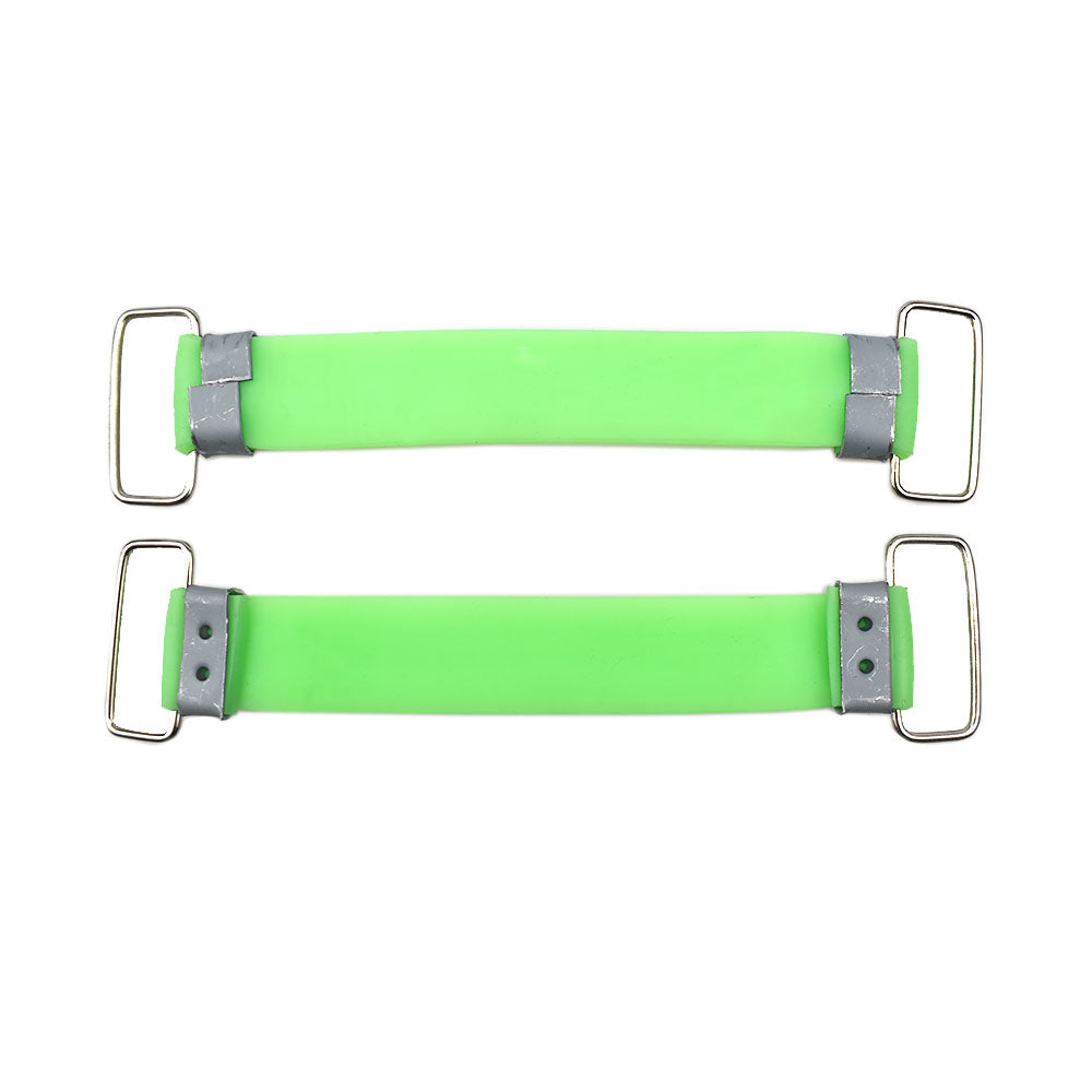 2 Pcs Motorcycle Dirt Bike Battery Tray Strap Band Rubber Tie Down AU-Green